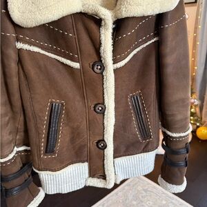 Brown Shearling Women's Jacket